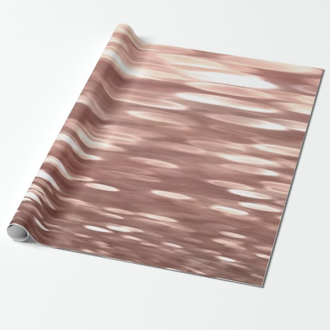 Papier Cadeau Abstract #3: Copper Rose Gold (Déroulé)