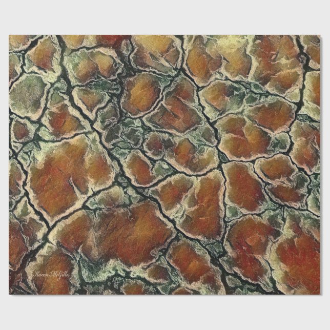Papier Cadeau Abstract Earth Tone Pattern (Plat)