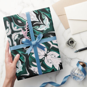 Papier Cadeau Abstract elegant fluide marble liquide