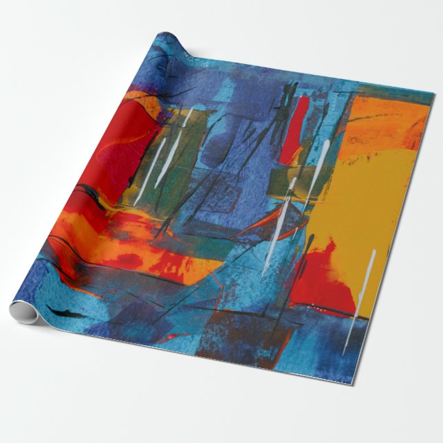 Papier Cadeau Abstract painting (Déroulé)