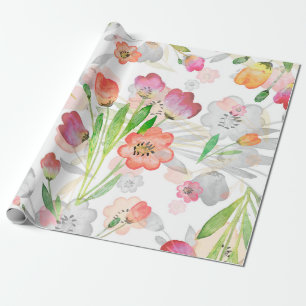 Papier Cadeau abstraction motif sans couture composition florale