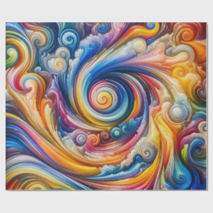Papier Cadeau Abstrait arc-en-ciel