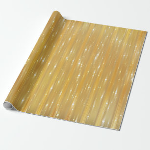 Papier Cadeau Abstrait brillant doré avec parties scintillant
