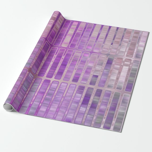 Papier Cadeau Abstrait brillant en mosaïque violet arrière - pla (Déroulé)