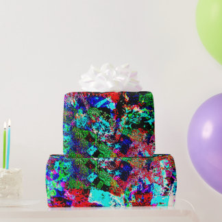 Papier cadeau abstrait brillant fantastique, tape-