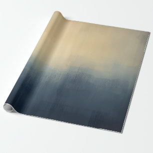 Papier cadeau Abstrait Brume Urbaine – Bleu mélanc