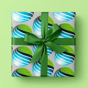 Papier Cadeau Abstrait Green Blue Globe