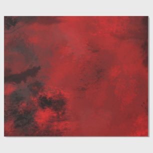 Papier Cadeau Abstrait noir et rouge moderne - Créatif et Artist