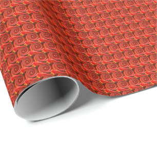 Papier Cadeau Abstrait Red Black Yellow Fils