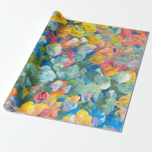 Papier Cadeau Abstraite brosse de frottement de point acrylique