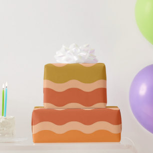 Papier Cadeau Abstraite rétro les années 70 super vagues funky