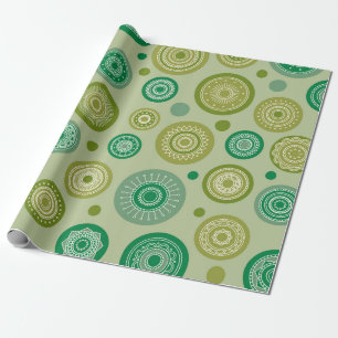 Papier Cadeau Abstraits ornements ronds sans couture motif vinta
