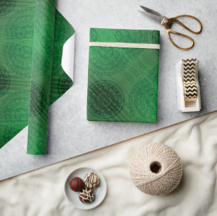Papier Cadeau Acceptation Médaillons de méditation verte