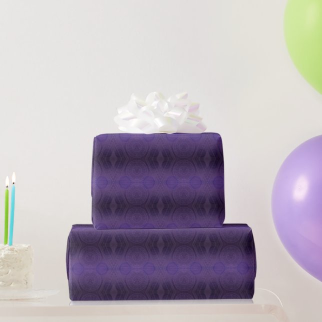 Papier Cadeau Acceptation | Médaillons de méditation violette (Cadeaux de fête)