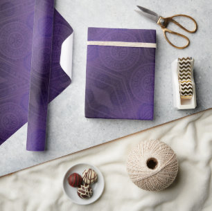 Papier Cadeau Acceptation   Médaillons de méditation violette