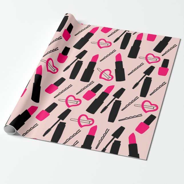 Papier Cadeau Accessoires de maquillage Papier d'enveloppement (Déroulé)