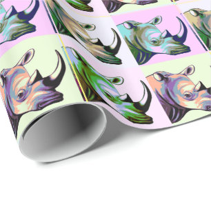Papier Cadeau Accident d'art de bruit de rhinocéros
