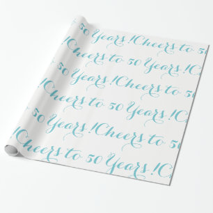 Papier Cadeau Acclamations à 50 ans de papier d'emballage