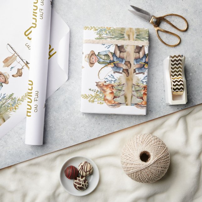 Papier Cadeau Accompagné par le Baby shower de Derby de Fun Litt (Créateur téléchargé)