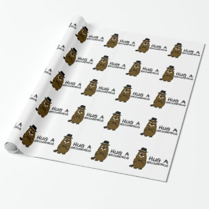 Papier Cadeau Accrocher une marmotte