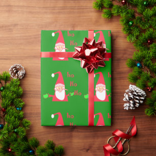 Papier Cadeau Accueil pour Noël de Père Noël HoHoHo!