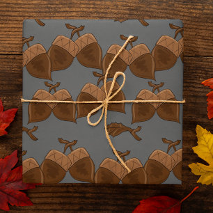 Papier Cadeau Acorns Rustique Forêt d'automne Nature
