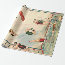 Acte de cirque masculin hawaïen de nageurs de