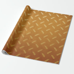 Papier Cadeau Action de grâce en feuille d'or