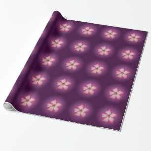 Papier Cadeau Adénium Fleur Rose Flore Dégradé Violet