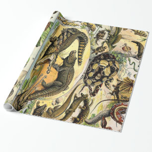 Papier Cadeau Adolphe Millot Reptiles 1 Papier à envelopper