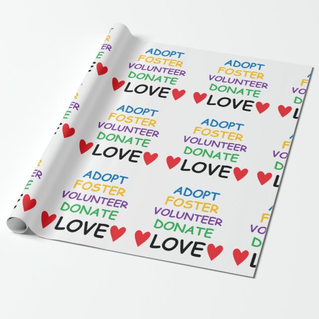 Papier Cadeau Adoptez le volontaire adoptif donnent l'enveloppe (Déroulé)