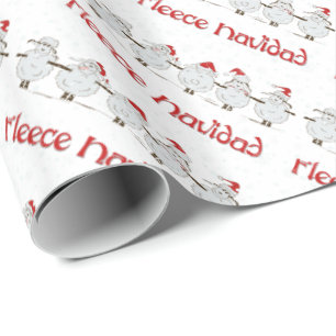Papier Cadeau adorable FUNNY Fleece Navidad Christmas Sheep