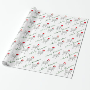 Papier Cadeau Adorable Saanen Chèvre Papier à envelopper Noël
