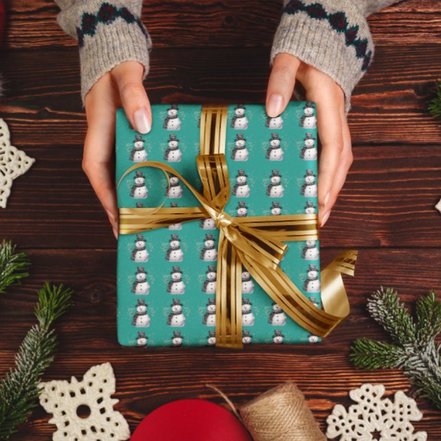 Papier Cadeau Adorable Snowman (Créateur téléchargé)