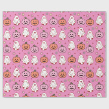 Adorables fantômes et citrouilles Halloween rose