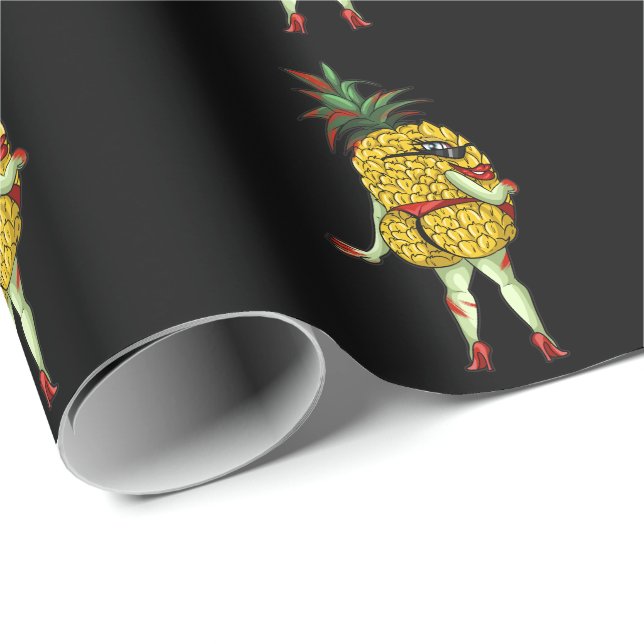 Papier Cadeau Adulte Kinky Swinger Fruity Pineappy (Coin rond)