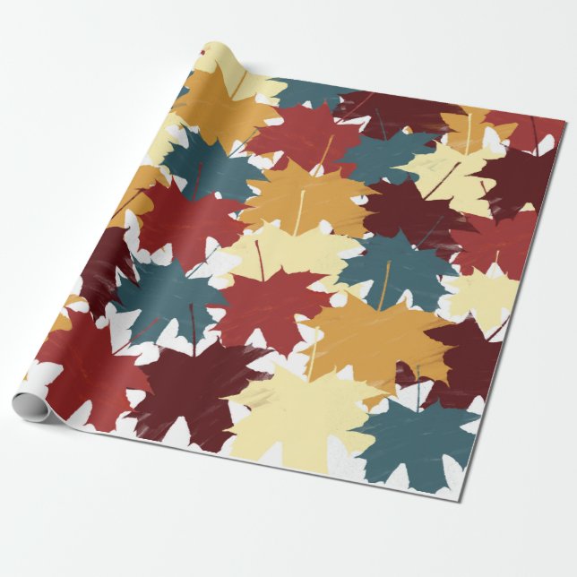 Papier Cadeau Affaire Autumn Leaves (Déroulé)