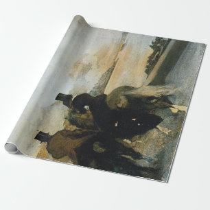 Papier Cadeau Affiche de Decoupage de cavaliers de casquette