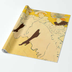 Papier Cadeau Affiche de la danseuse jaune de Toulouse Lautrec