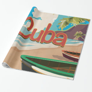 Papier Cadeau Affiche de voyage vintage Cuba