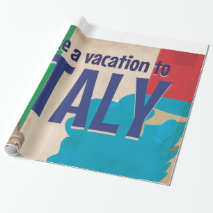 Papier Cadeau Affiche de voyage vintage italienne