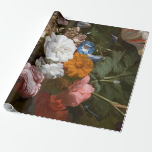 Papier Cadeau Affiche florale de Decoupage de beaux-arts