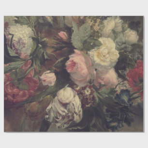 Papier Cadeau Affiche florale de Decoupage de beaux-arts