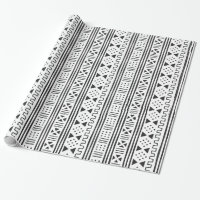 Africain blanc MudCloth du noir | inspiré