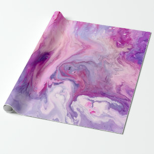Papier Cadeau Agate marbrée par liquide pourpre