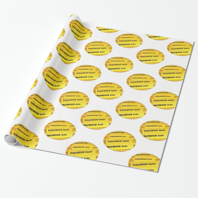 Papier Cadeau Agent d'assurance de papier d'emballage (Déroulé)