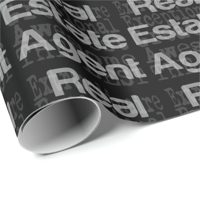 Papier Cadeau Agent immobilier Extraordinaire (Coin rond)