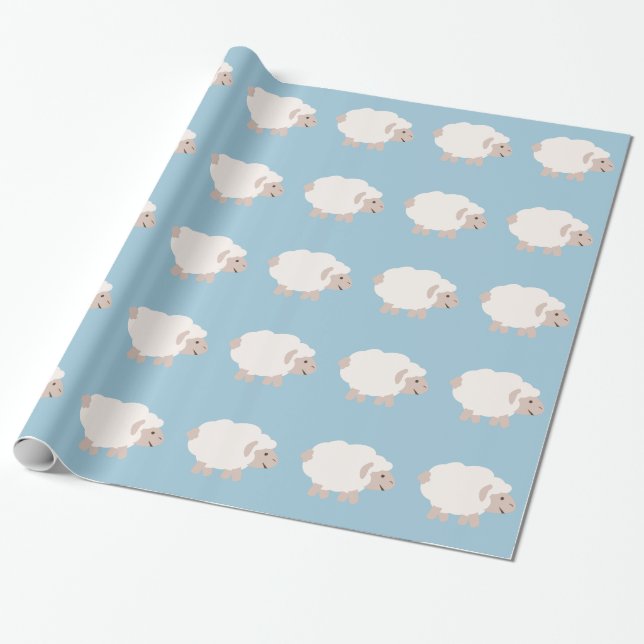 Papier Cadeau Agneau mignon en laine (Déroulé)