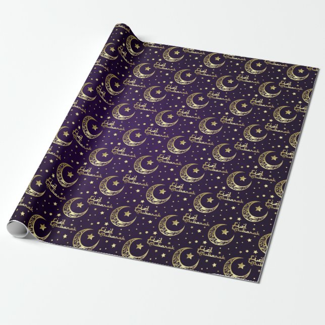 Papier Cadeau Aïd Moubarak - Joyeux Aïd - Ramadan Kareem (Déroulé)