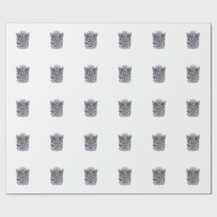Papier Cadeau Aigle Tactique Patriotique Crâne Inspiré Militaire